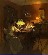 Marcel Rieder The new toy Sweden oil painting artist